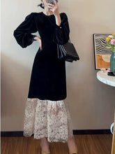 BXOXO party look inspos Black Long Sleeve Midi Dress 2025  Women Autumn French Elegant Slim  Y2K Vestidos Largos Fashion Female Evening Party Dresses New